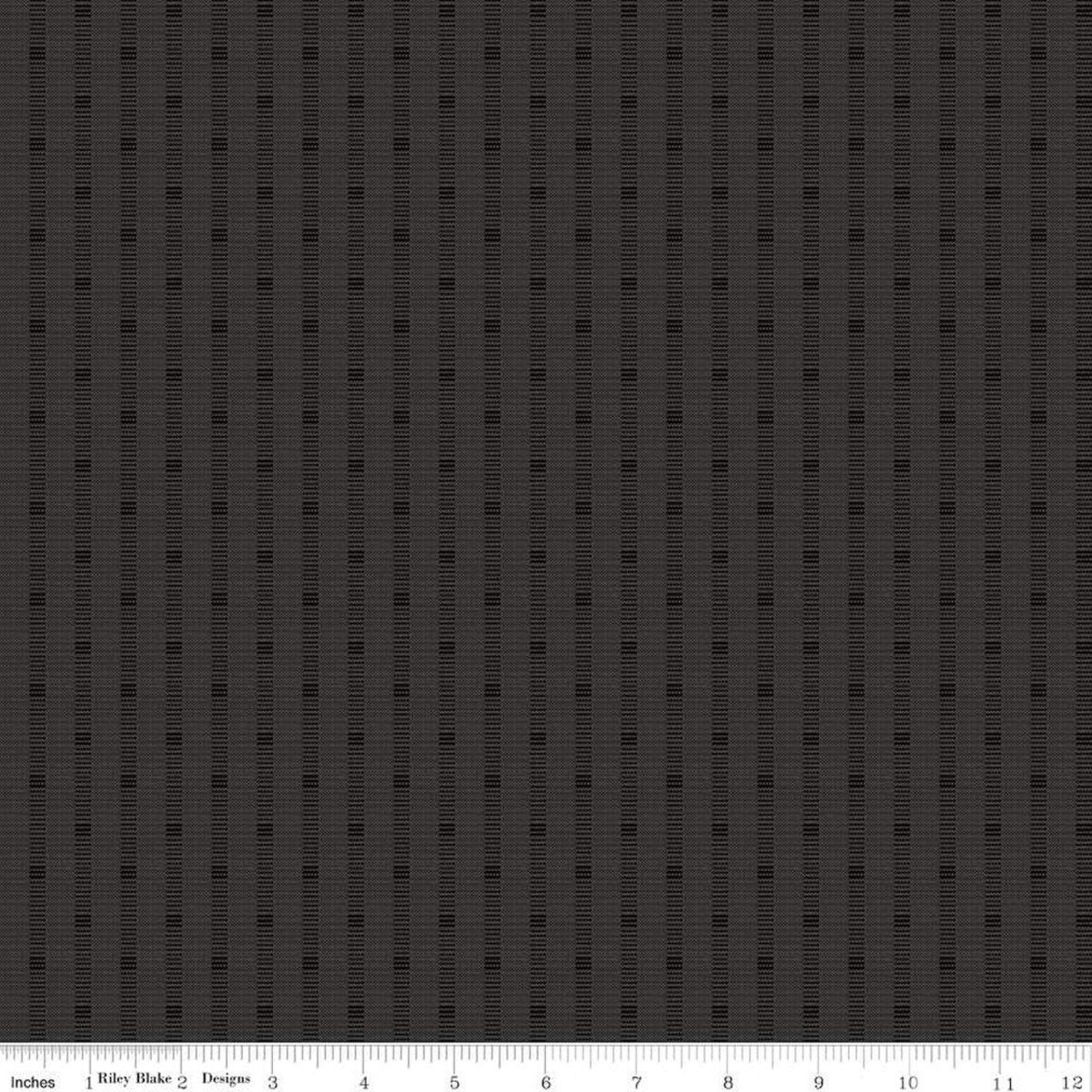 Fabric Riley Blake Black Shadow Stripe Stitcher's Flannel by the Quarter Yard F15551-BLACK